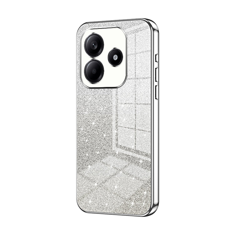 For Redmi Note 14 5G Gradient Glitter Powder Electroplated Phone Case
