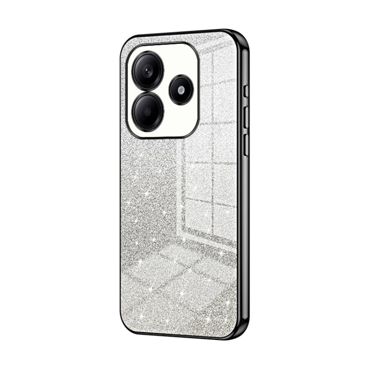For Redmi Note 14 5G Gradient Glitter Powder Electroplated Phone Case