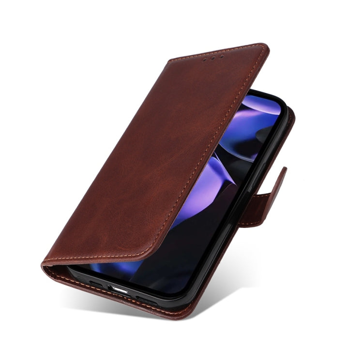 For Google Pixel 9a Classic Calf Texture Flip Leather Phone Case