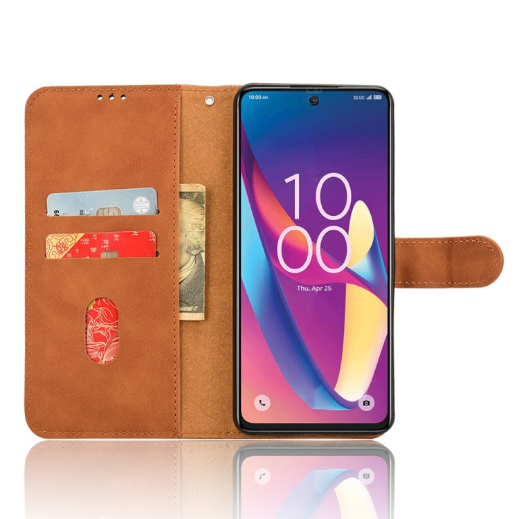 For TCL 50 XL 5G Skin Feel Magnetic Flip Leather Phone Case
