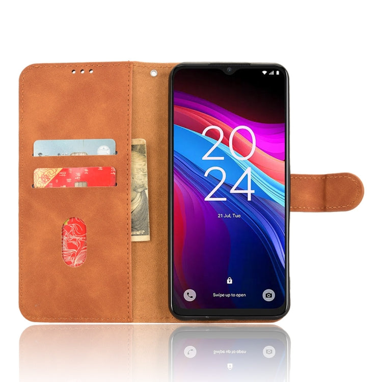 For TCL 503 Skin Feel Magnetic Flip Leather Phone Case