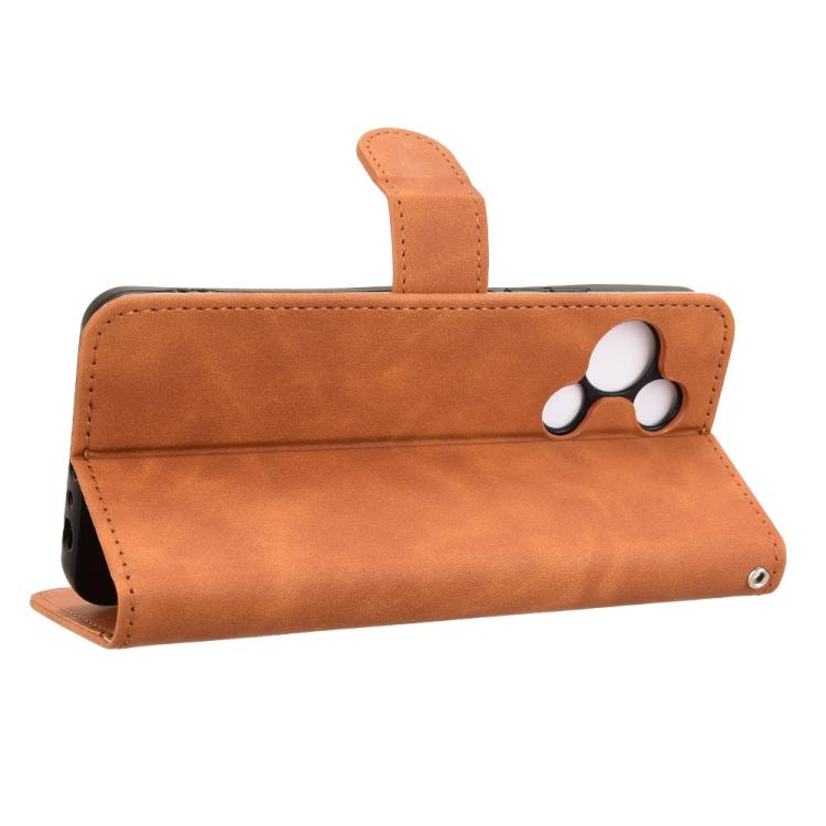 For TCL 60R 5G Skin Feel Magnetic Flip Leather Phone Case