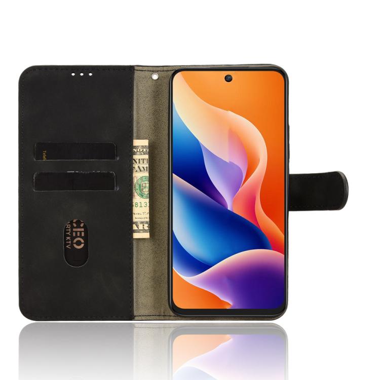 For TCL 605 Skin Feel Magnetic Flip Leather Phone Case