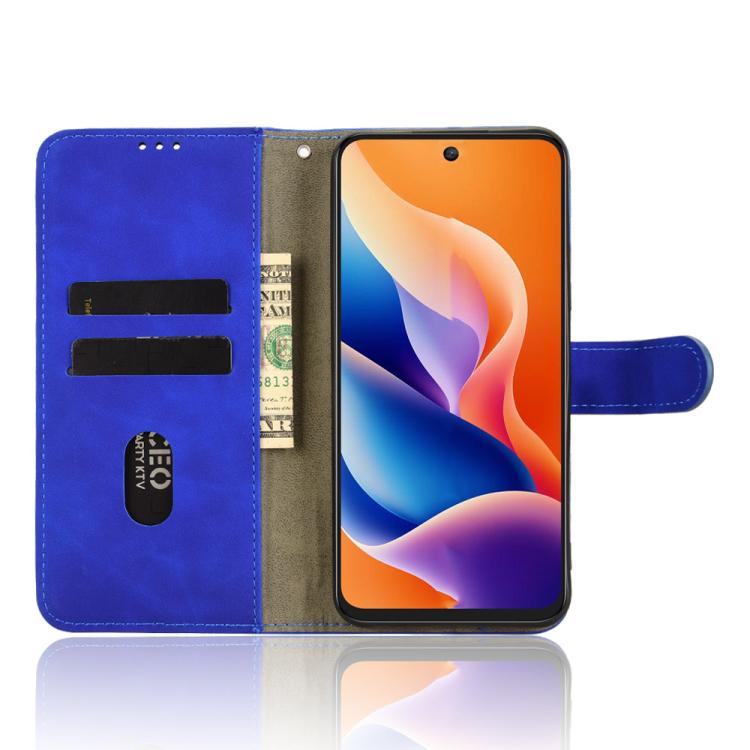 For TCL 605 Skin Feel Magnetic Flip Leather Phone Case