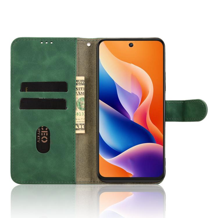 For TCL 605 Skin Feel Magnetic Flip Leather Phone Case