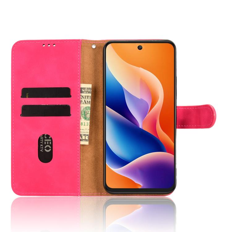 For TCL 605 Skin Feel Magnetic Flip Leather Phone Case
