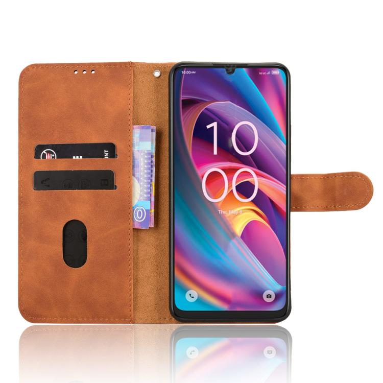 For TCL K33 5G Skin Feel Magnetic Flip Leather Phone Case