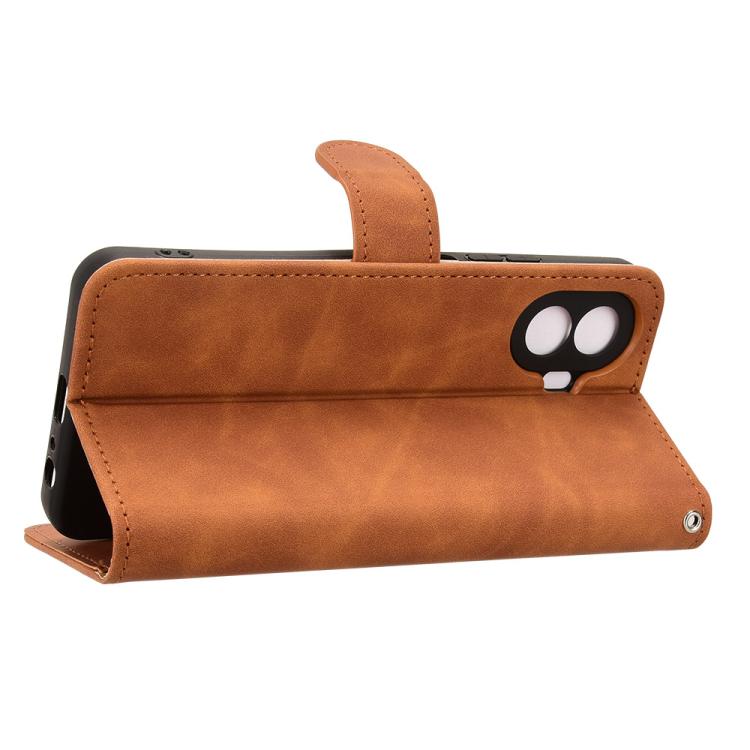 For TCL K70 SE T453D Skin Feel Magnetic Flip Leather Phone Case