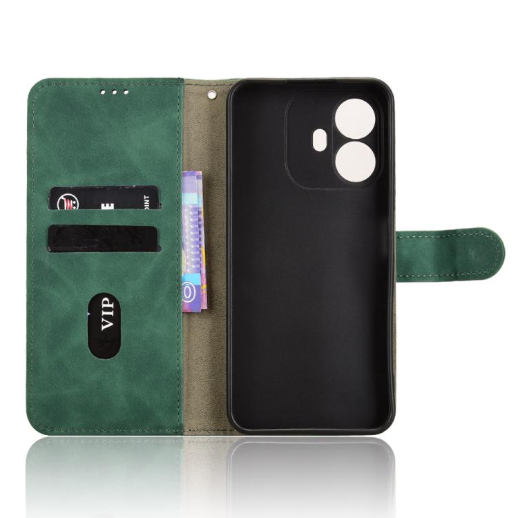 For TCL K70 Power 4G / K70 4G Skin Feel Magnetic Flip Leather Phone Case