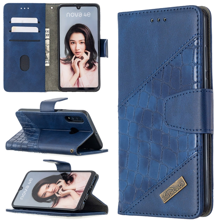 For Huawei P30 Lite Matching Color Crocodile Texture Horizontal Flip PU Leather Case with Holder & Card Slots & Wallet