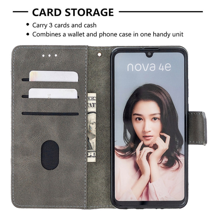 For Huawei P30 Lite Matching Color Crocodile Texture Horizontal Flip PU Leather Case with Holder & Card Slots & Wallet