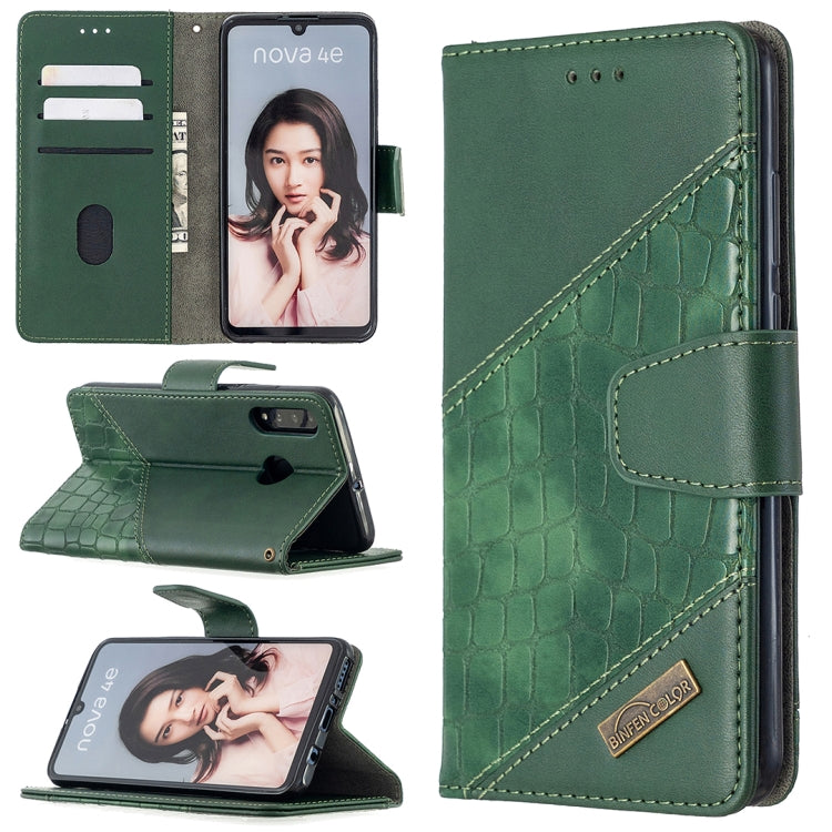 For Huawei P30 Lite Matching Color Crocodile Texture Horizontal Flip PU Leather Case with Holder & Card Slots & Wallet