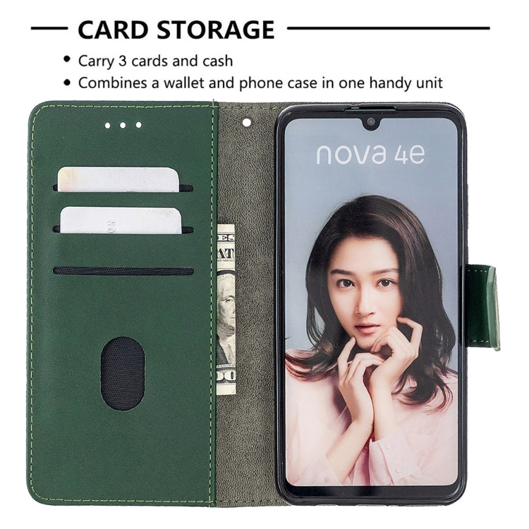 For Huawei P30 Lite Matching Color Crocodile Texture Horizontal Flip PU Leather Case with Holder & Card Slots & Wallet