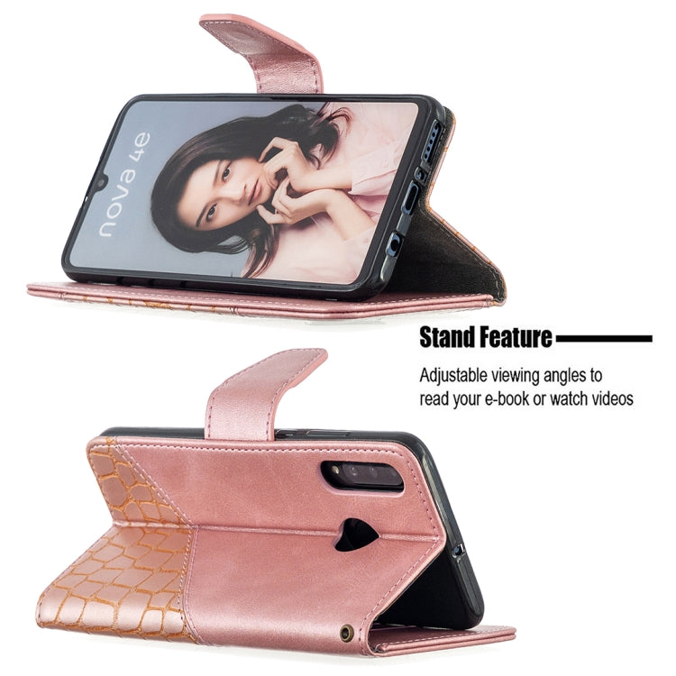 For Huawei P30 Lite Matching Color Crocodile Texture Horizontal Flip PU Leather Case with Holder & Card Slots & Wallet
