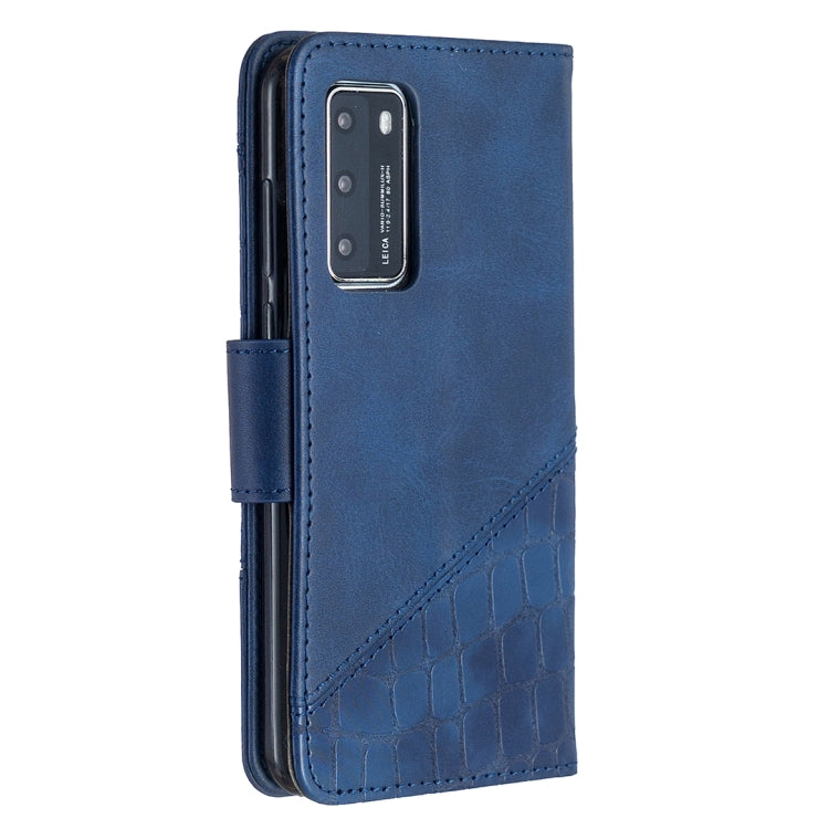 For Huawei P40 Matching Color Crocodile Texture Horizontal Flip PU Leather Case with Holder & Card Slots & Wallet