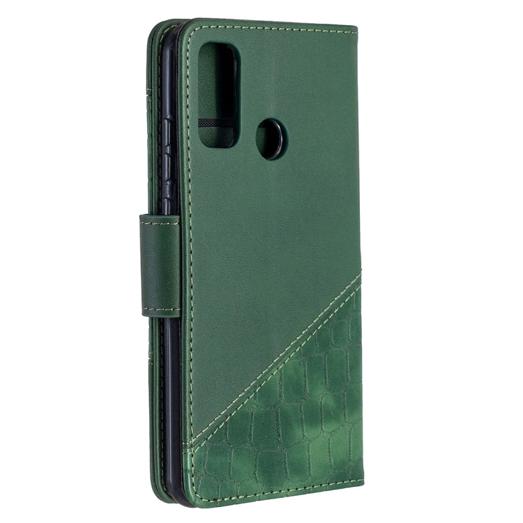 For Huawei P smart 2020 Matching Color Crocodile Texture Horizontal Flip PU Leather Case with Holder & Card Slots & Wallet