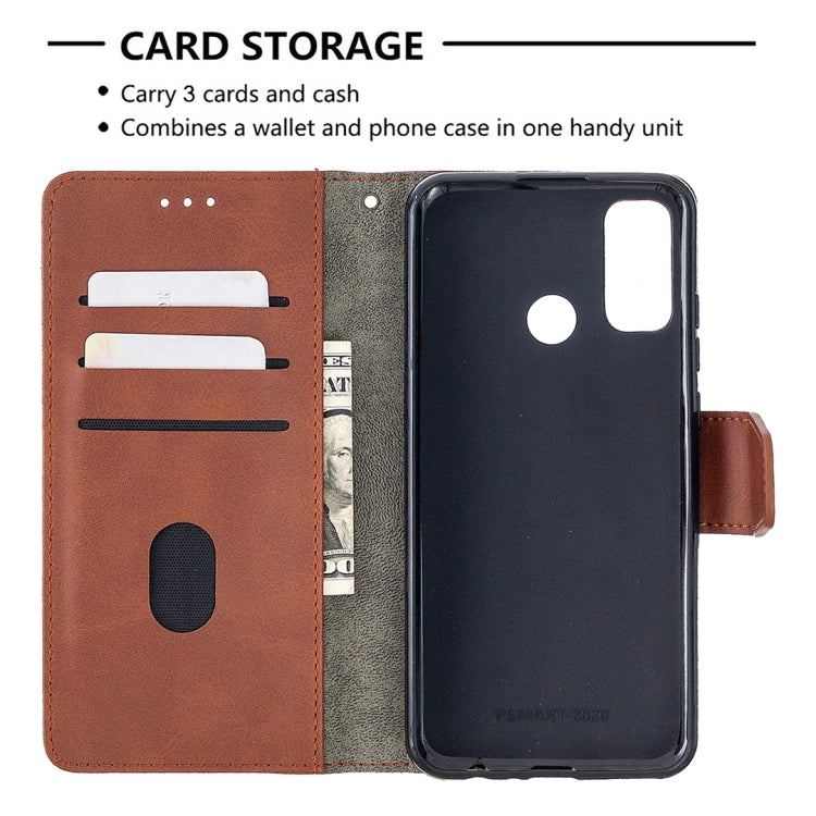 For Huawei P smart 2020 Matching Color Crocodile Texture Horizontal Flip PU Leather Case with Holder & Card Slots & Wallet