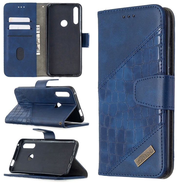 For Huawei P Smart Z Matching Color Crocodile Texture Horizontal Flip PU Leather Case with Holder & Card Slots & Wallet
