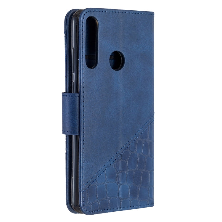 For Huawei Y6p Matching Color Crocodile Texture Horizontal Flip PU Leather Case with Holder & Card Slots & Wallet