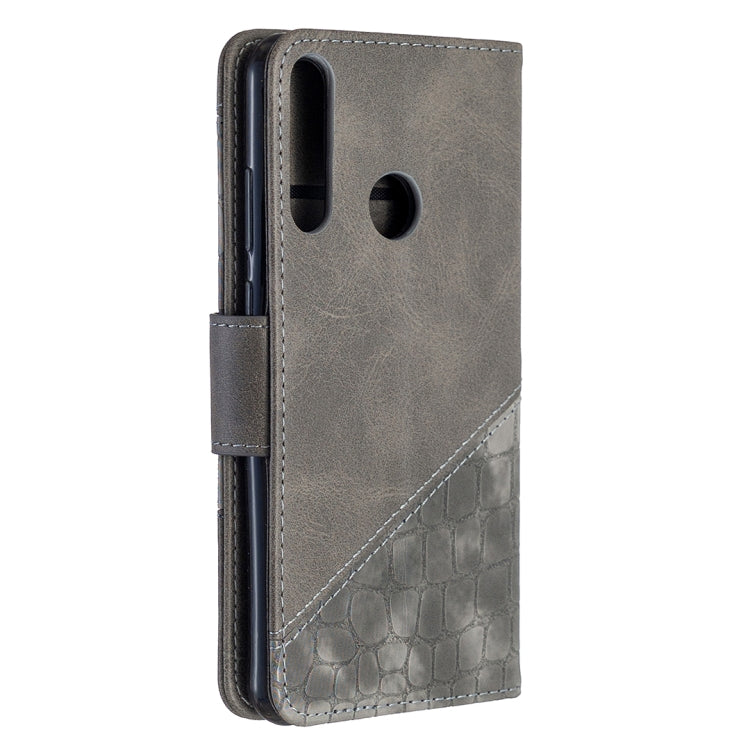 For Huawei Y6p Matching Color Crocodile Texture Horizontal Flip PU Leather Case with Holder & Card Slots & Wallet