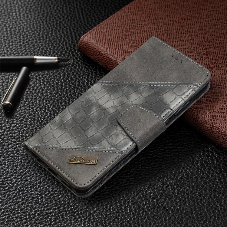 For Huawei Y6p Matching Color Crocodile Texture Horizontal Flip PU Leather Case with Holder & Card Slots & Wallet