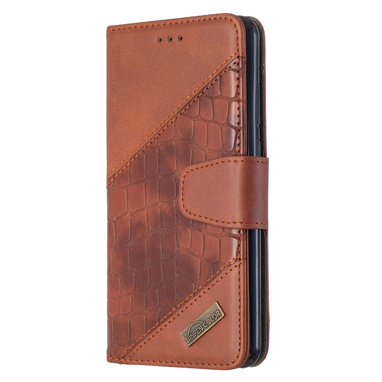 For Huawei Y6p Matching Color Crocodile Texture Horizontal Flip PU Leather Case with Holder & Card Slots & Wallet