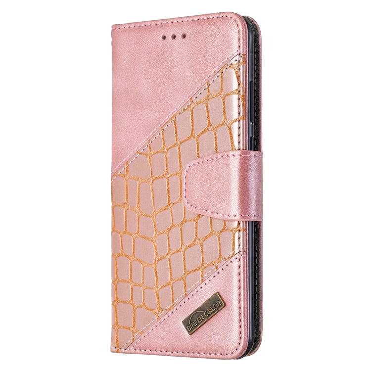 For Huawei Y6p Matching Color Crocodile Texture Horizontal Flip PU Leather Case with Holder & Card Slots & Wallet