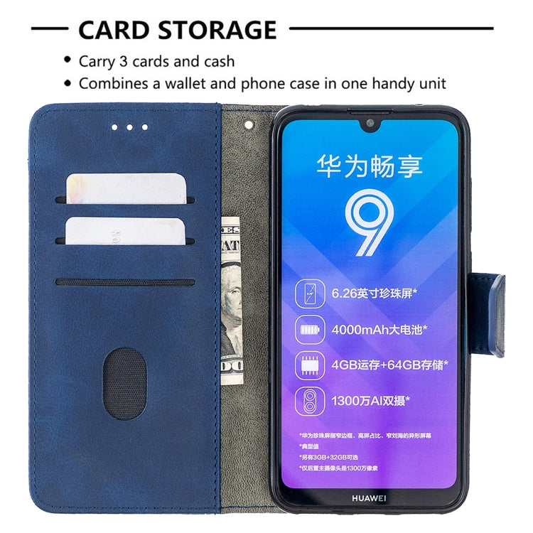 For Huawei Y7 (2019) Matching Color Crocodile Texture Horizontal Flip PU Leather Case with Holder & Card Slots & Wallet