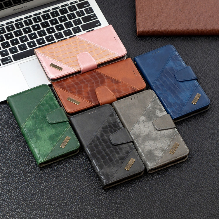 For Huawei Y7 (2019) Matching Color Crocodile Texture Horizontal Flip PU Leather Case with Holder & Card Slots & Wallet