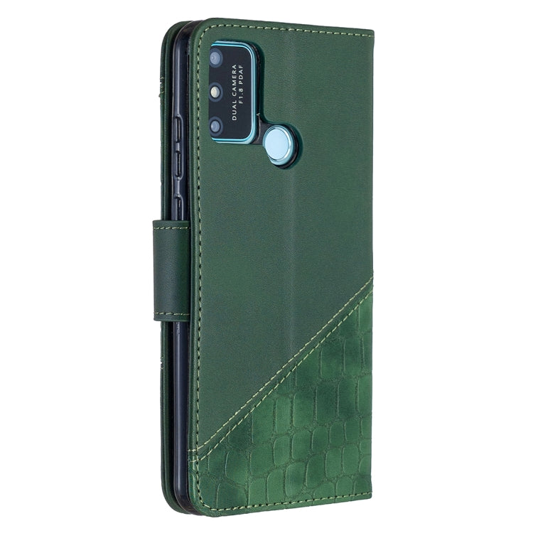 For Huawei Honor 9A Matching Color Crocodile Texture Horizontal Flip PU Leather Case with Holder & Card Slots & Wallet