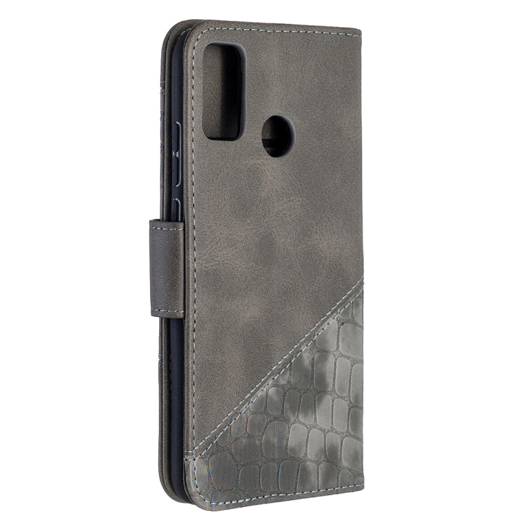 For Huawei Honor 9X Lite Matching Color Crocodile Texture Horizontal Flip PU Leather Case with Holder & Card Slots & Wallet