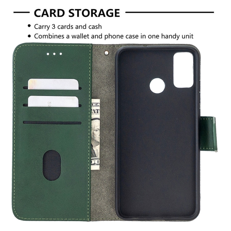 For Huawei Honor 9X Lite Matching Color Crocodile Texture Horizontal Flip PU Leather Case with Holder & Card Slots & Wallet