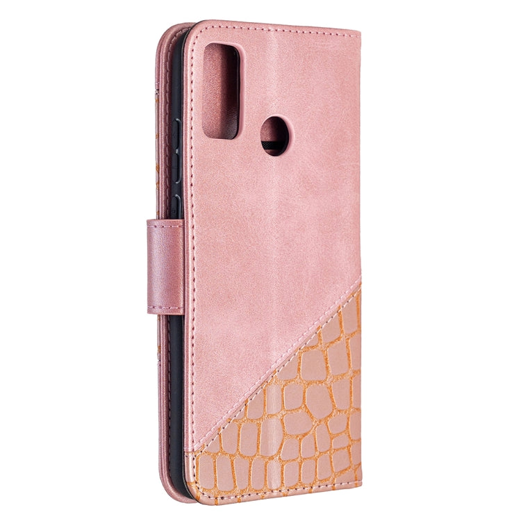 For Huawei Honor 9X Lite Matching Color Crocodile Texture Horizontal Flip PU Leather Case with Holder & Card Slots & Wallet