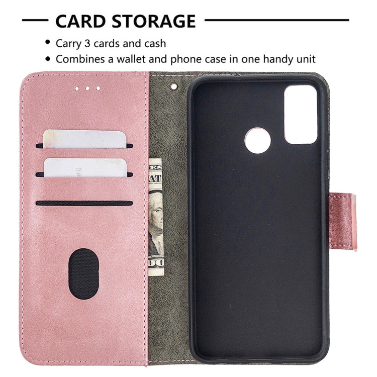 For Huawei Honor 9X Lite Matching Color Crocodile Texture Horizontal Flip PU Leather Case with Holder & Card Slots & Wallet