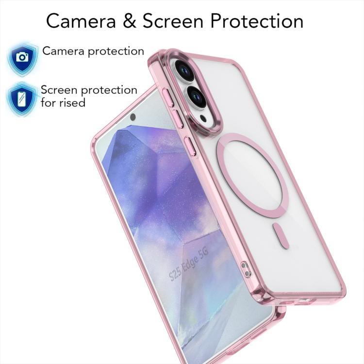 For Samsung Galaxy S25 Edge 5G MagSafe Magnetic Clear Phone Case