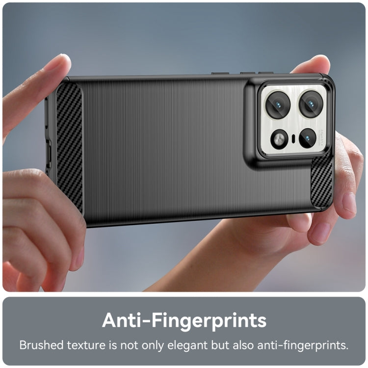 For Motorola Edge 50 Pro Carbon Fiber Brushed Texture TPU Phone Case