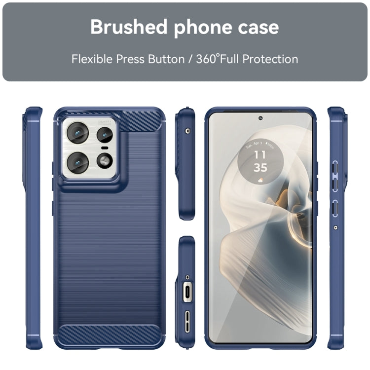 For Motorola Edge 50 Pro Carbon Fiber Brushed Texture TPU Phone Case