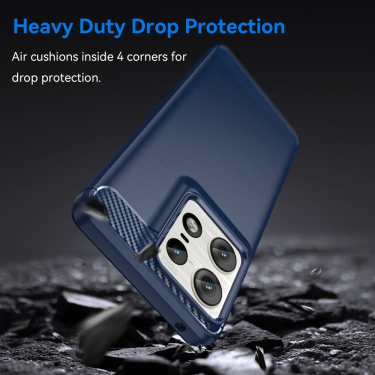 For Motorola Edge 50 Pro Carbon Fiber Brushed Texture TPU Phone Case