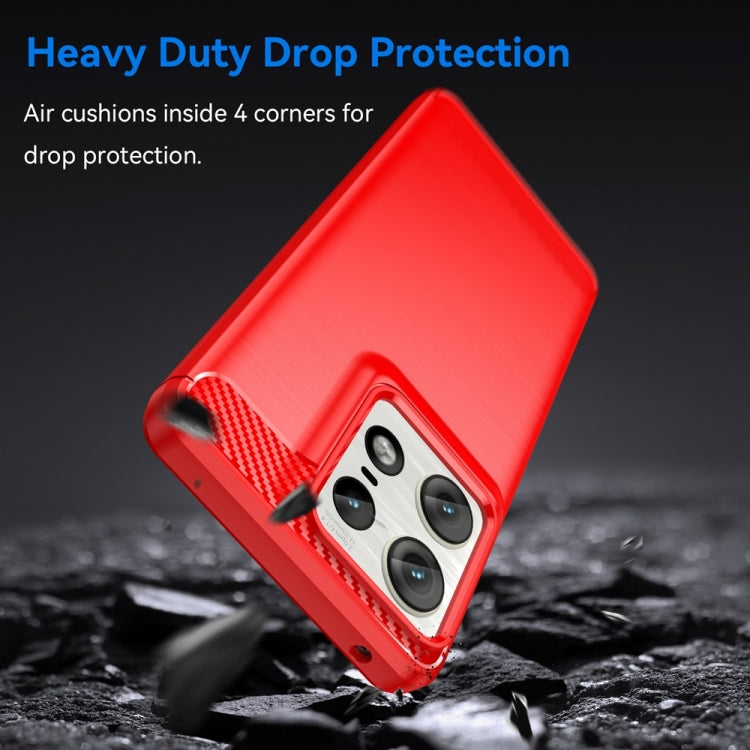 For Motorola Edge 50 Pro Carbon Fiber Brushed Texture TPU Phone Case