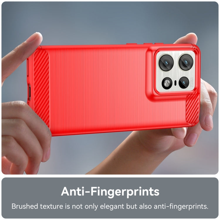 For Motorola Edge 50 Pro Carbon Fiber Brushed Texture TPU Phone Case
