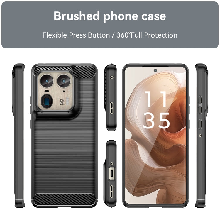 For Motorola Edge 50 Ultra Carbon Fiber Brushed Texture TPU Phone Case