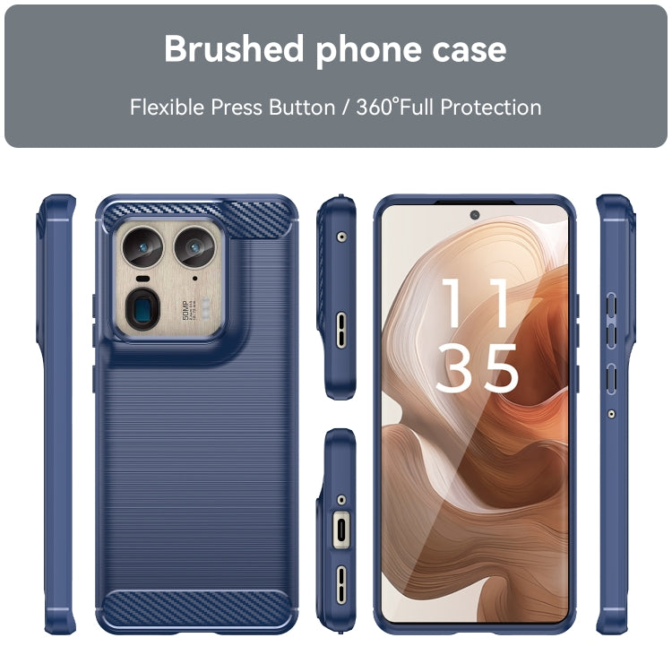 For Motorola Edge 50 Ultra Carbon Fiber Brushed Texture TPU Phone Case