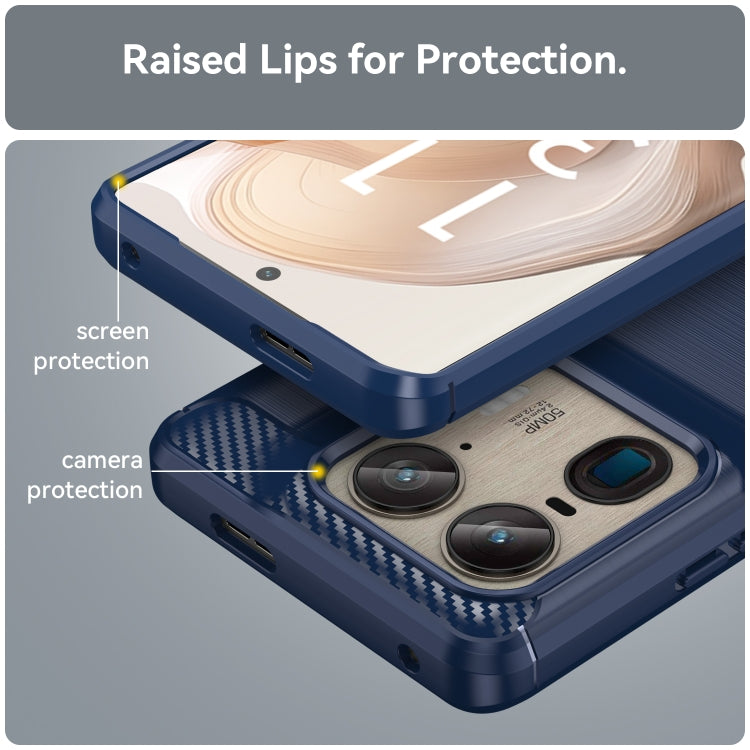 For Motorola Edge 50 Ultra Carbon Fiber Brushed Texture TPU Phone Case