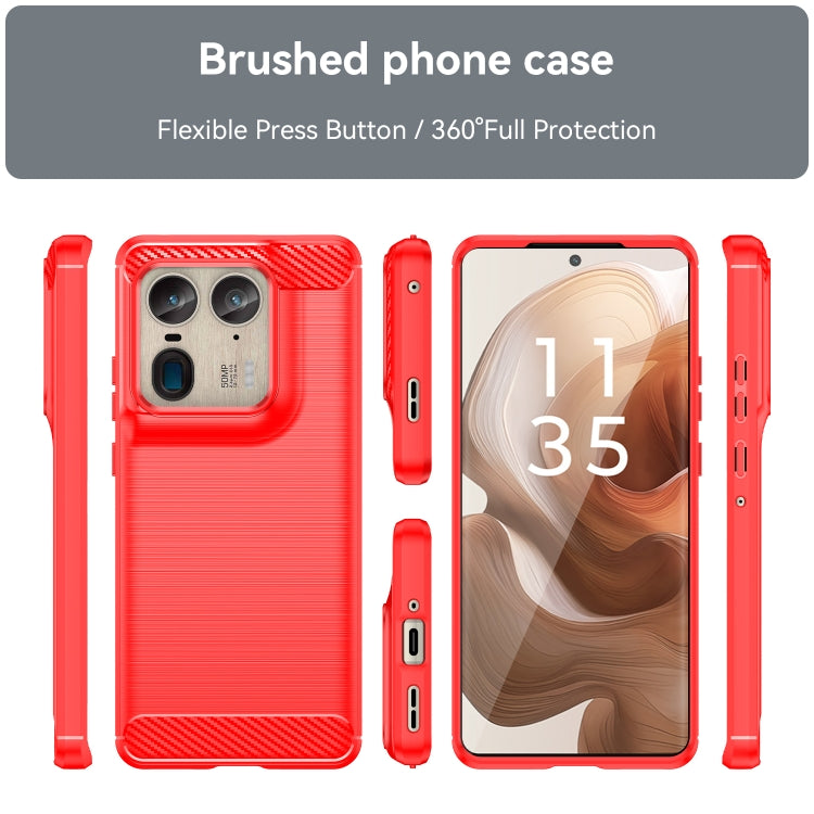 For Motorola Edge 50 Ultra Carbon Fiber Brushed Texture TPU Phone Case