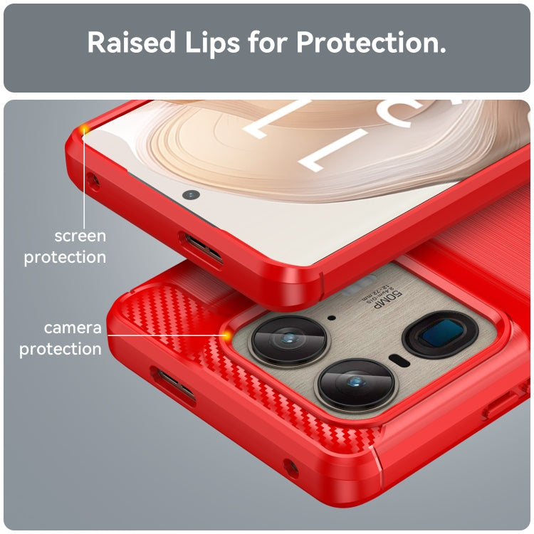 For Motorola Edge 50 Ultra Carbon Fiber Brushed Texture TPU Phone Case