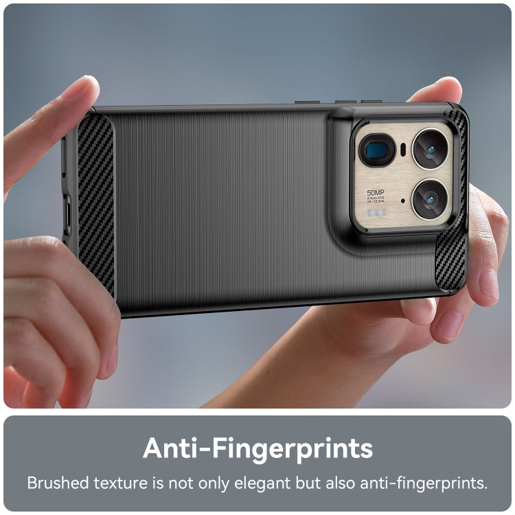 For Motorola Moto X50 Ultra Carbon Fiber Brushed Texture TPU Phone Case