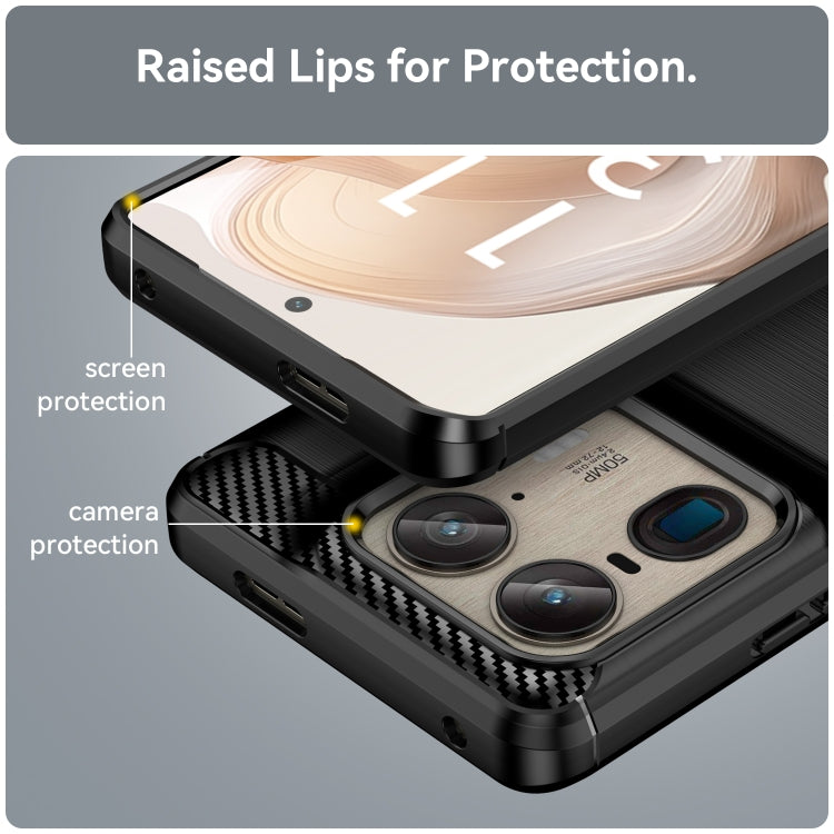 For Motorola Moto X50 Ultra Carbon Fiber Brushed Texture TPU Phone Case