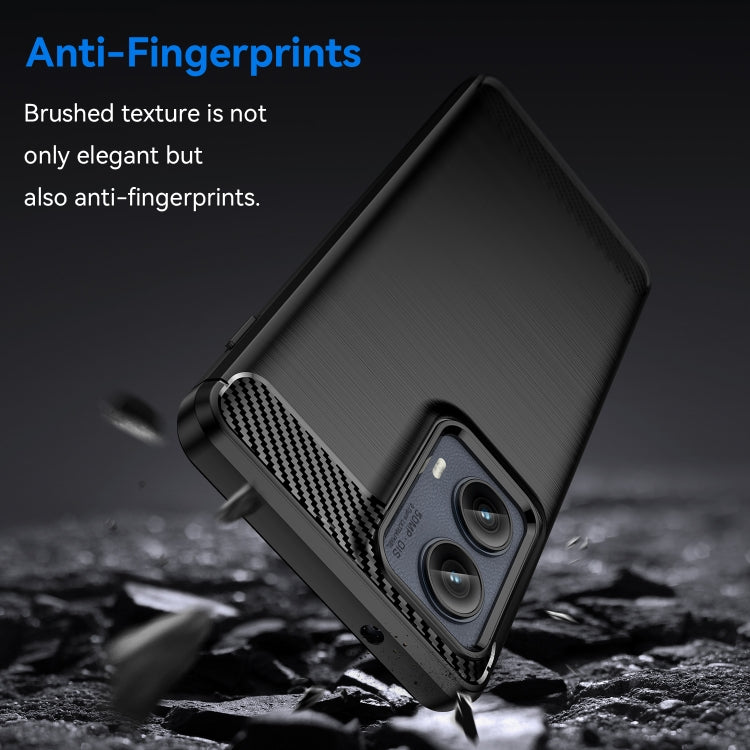 For Motorola Edge 2024 Carbon Fiber Brushed Texture TPU Phone Case
