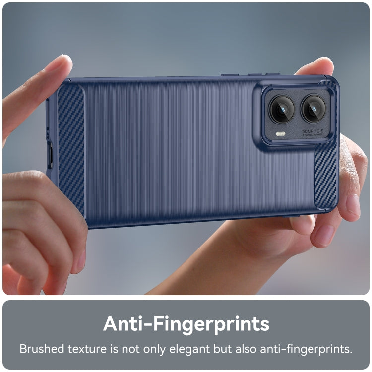 For Motorola Edge 2024 Carbon Fiber Brushed Texture TPU Phone Case