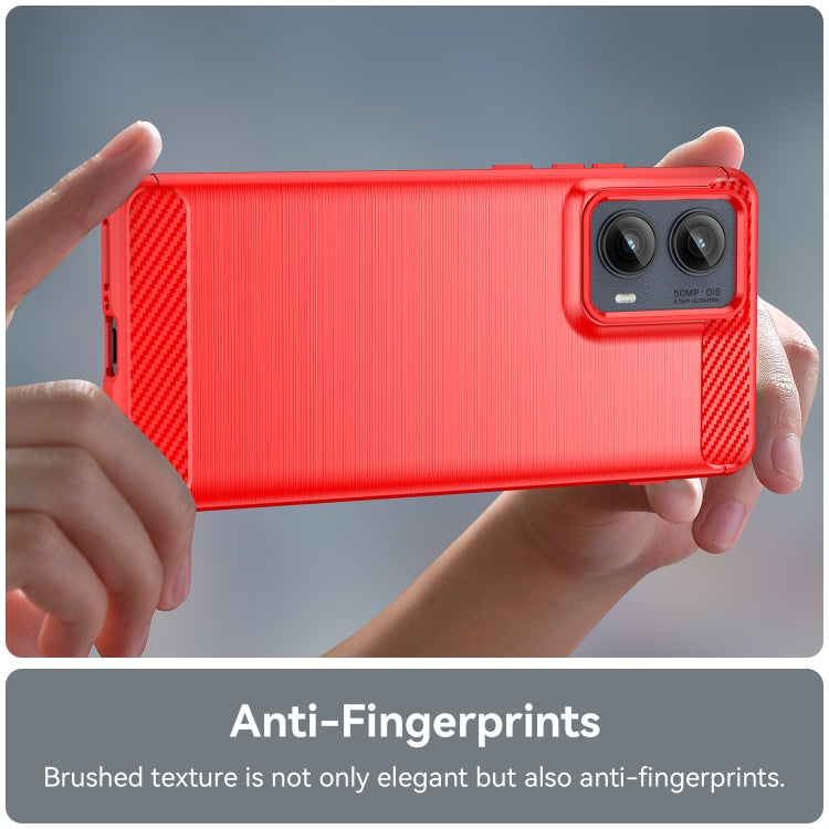 For Motorola Edge 2024 Carbon Fiber Brushed Texture TPU Phone Case